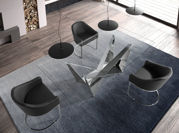 Dining table with tempered glass cover - Angel Cerdá, S.L.