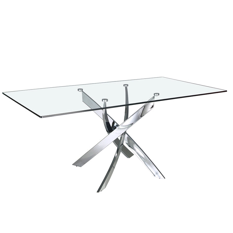 Dining table with stainless steel base - Angel Cerdá, S.L.