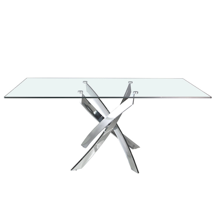 Dining table with stainless steel base - Angel Cerdá, S.L.