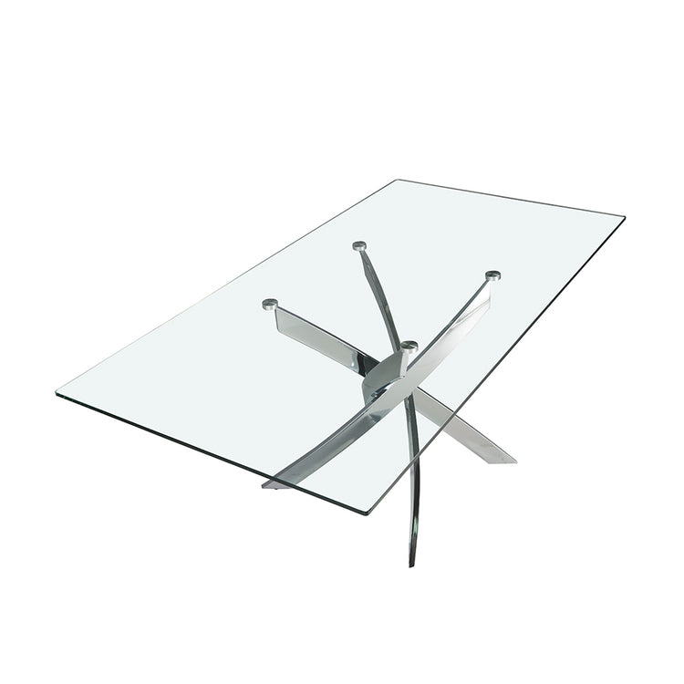 Dining table with stainless steel base - Angel Cerdá, S.L.