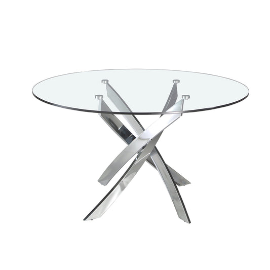 Dining table with stainless steel base - Angel Cerdá, S.L.