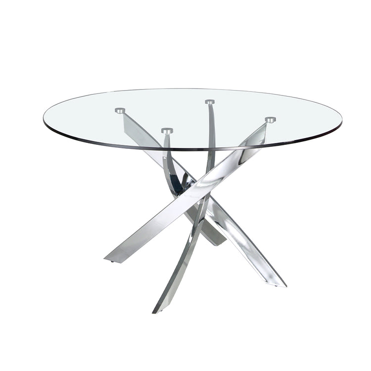 Dining table with stainless steel base - Angel Cerdá, S.L.