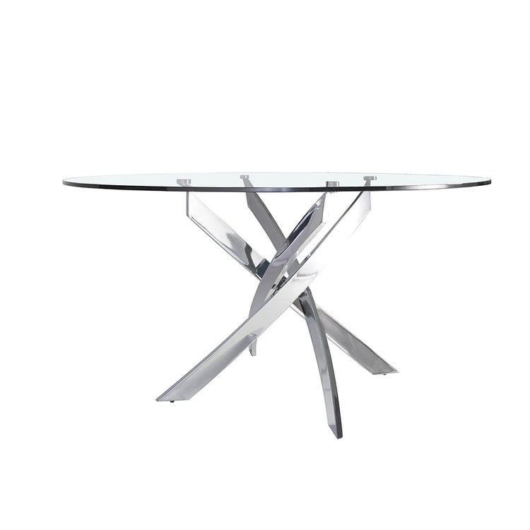 Dining table with stainless steel base - Angel Cerdá, S.L.