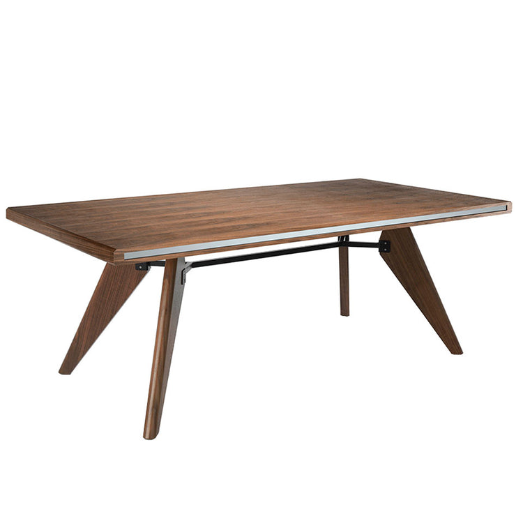 Walnut wood dining table with mirrored glass - Angel Cerdá S.L.