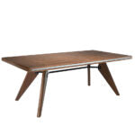 Walnut wood dining table with mirrored glass - Angel Cerdá S.L.