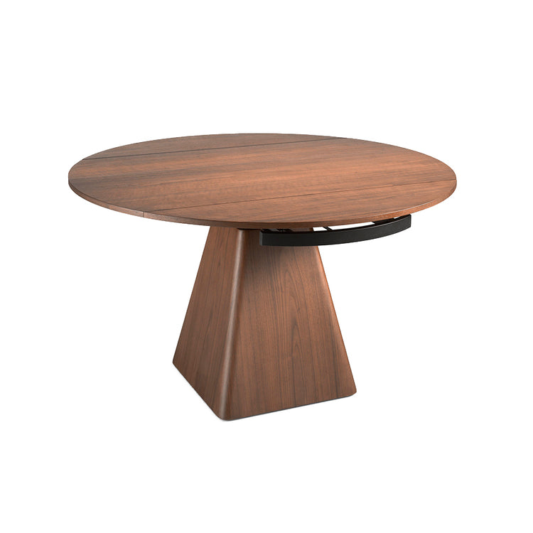 Round extendable walnut dining table model 1081 Angel Cerdá S.L.