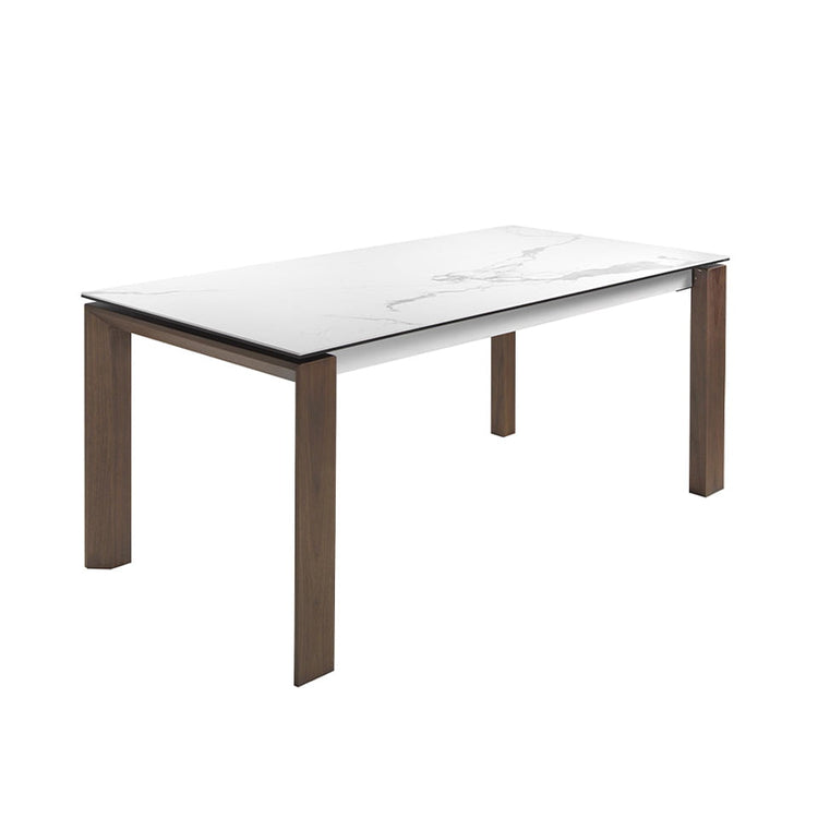 Porcelain and walnut wood dining table