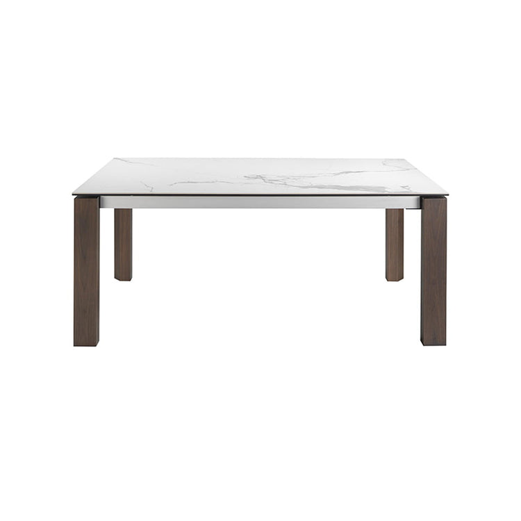 Porcelain and walnut wood dining table