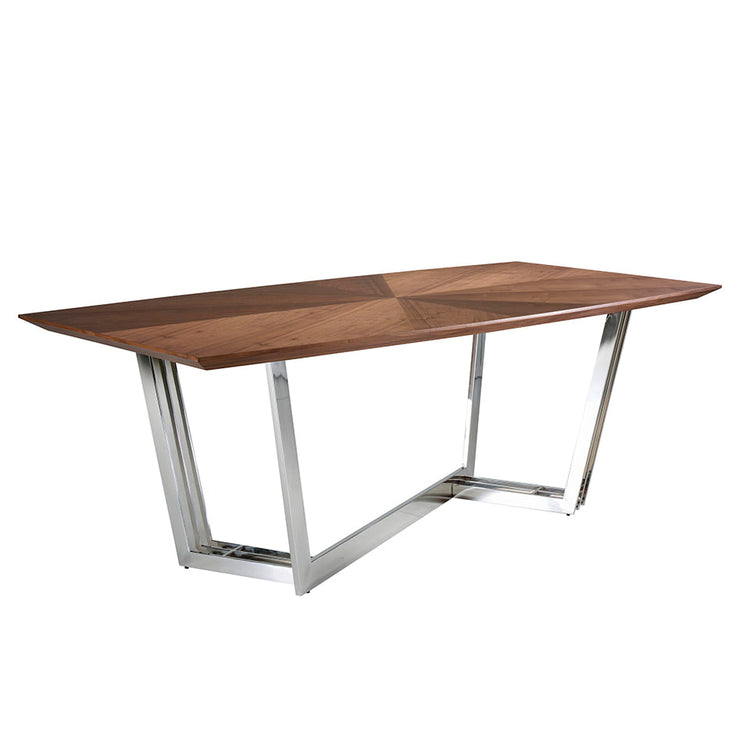 Walnut oval barrel dining table - Angel Cerda S.L