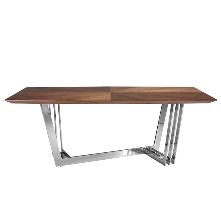 Walnut oval barrel dining table - Angel Cerda S.L