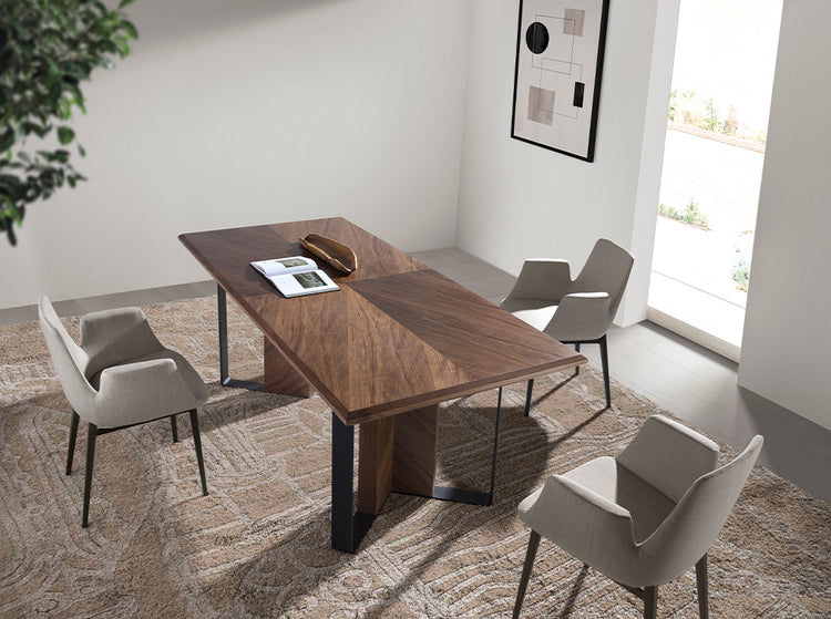 Dining table in walnut wood-Angel Cerdá