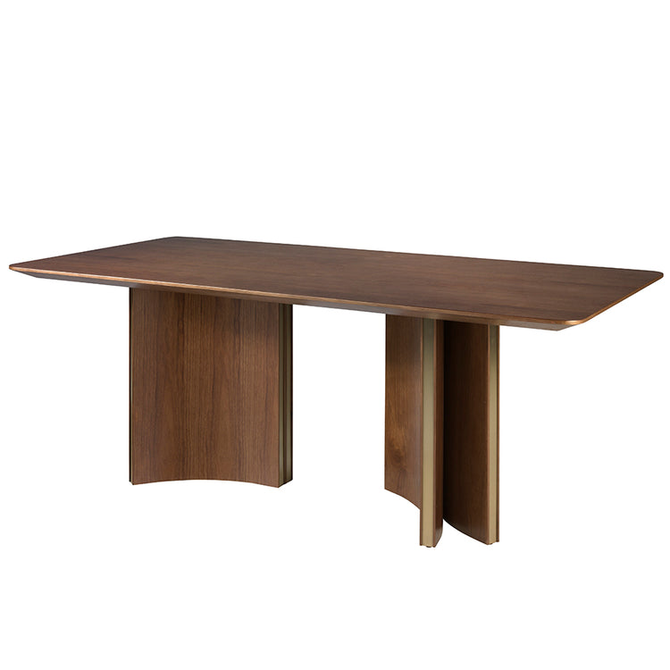 Dining table walnut and golden steel-Angel Cerdá