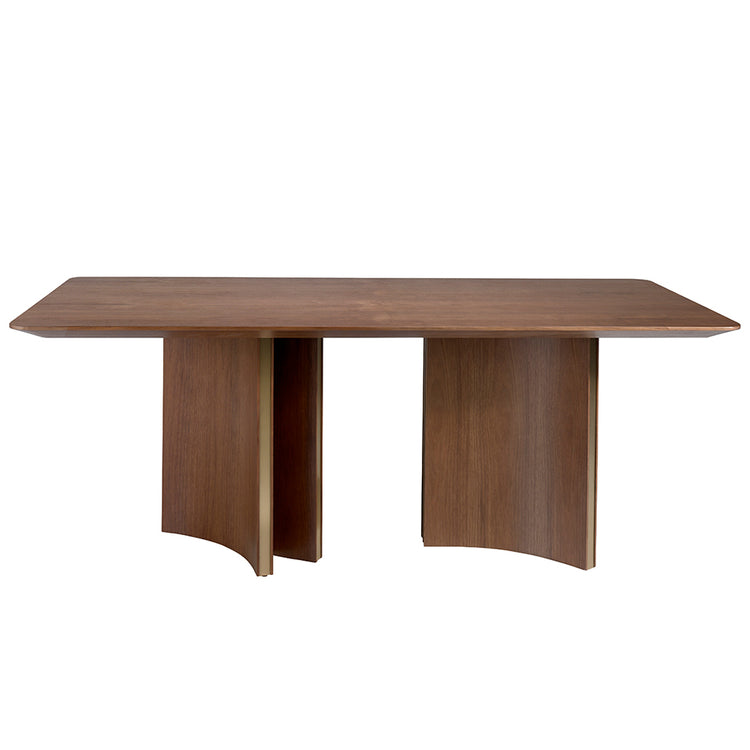 Dining table walnut and golden steel-Angel Cerdá