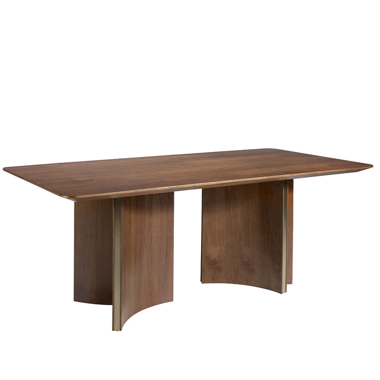 Dining table walnut and golden steel-Angel Cerdá