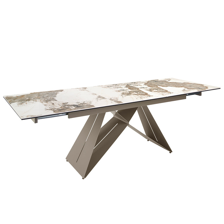 Rectangular porcelain marble extending dining table - Angel Cerdá