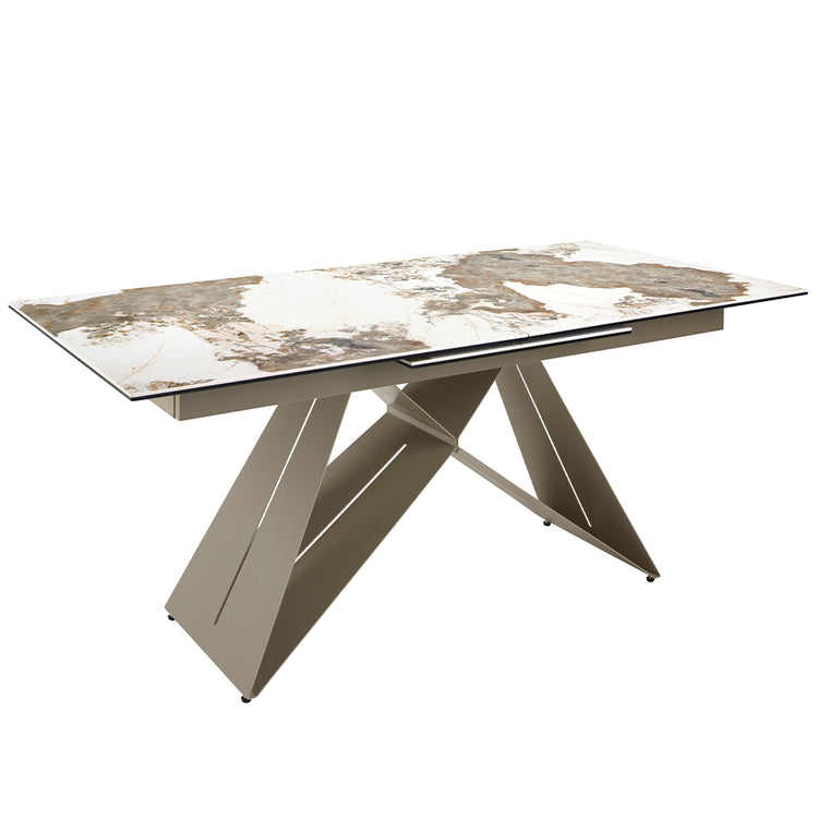 Rectangular porcelain marble extending dining table - Angel Cerdá