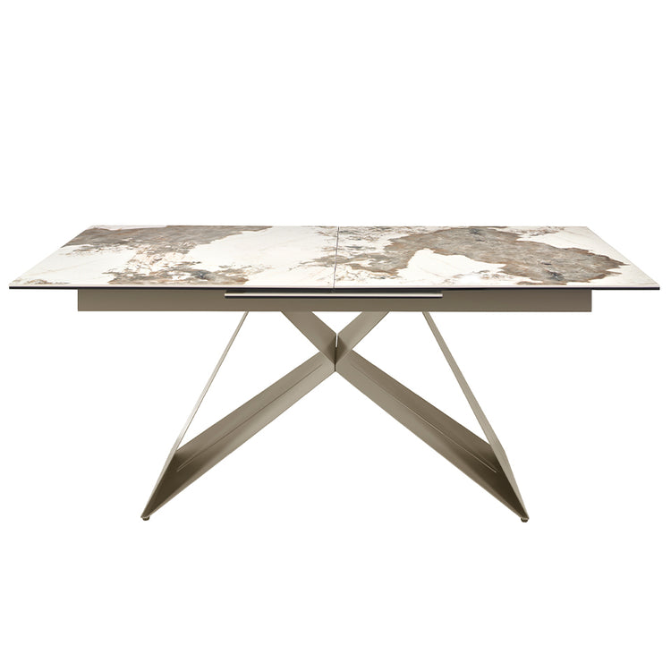 Rectangular porcelain marble extending dining table - Angel Cerdá