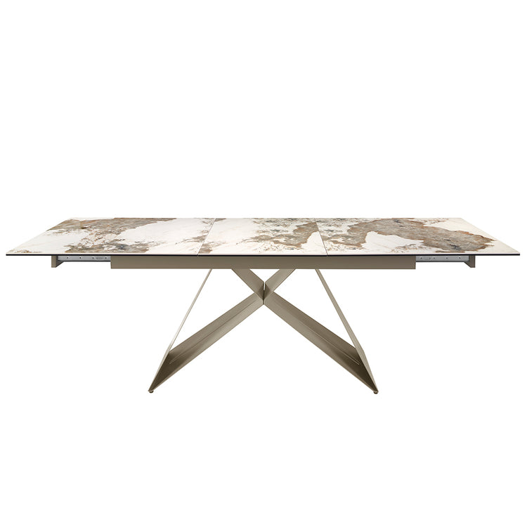 Rectangular porcelain marble extending dining table - Angel Cerdá