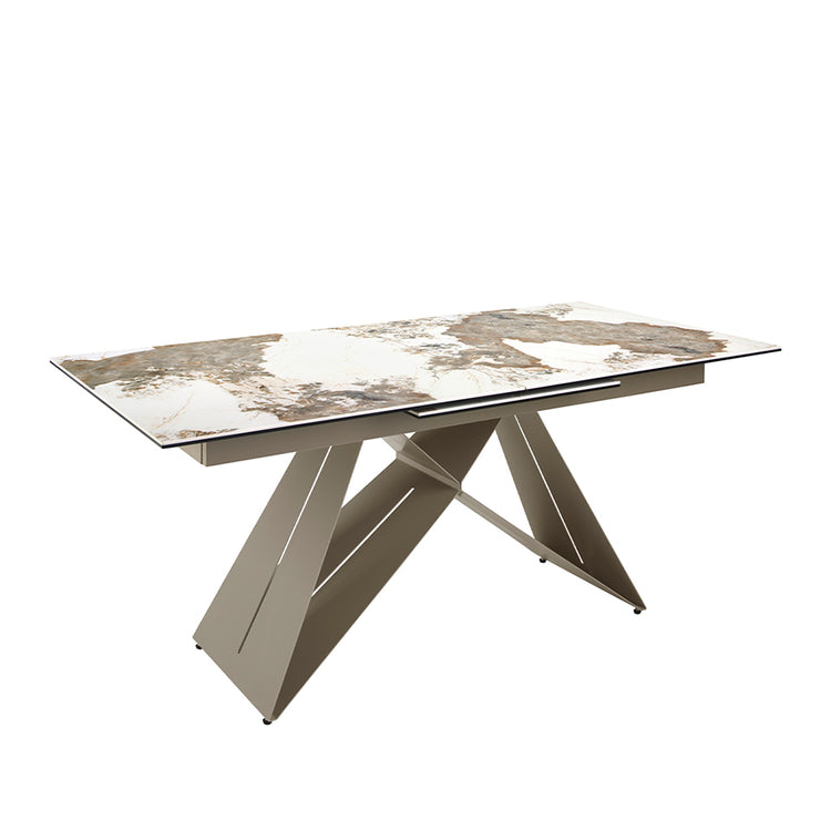 Rectangular porcelain marble extending dining table - Angel Cerdá