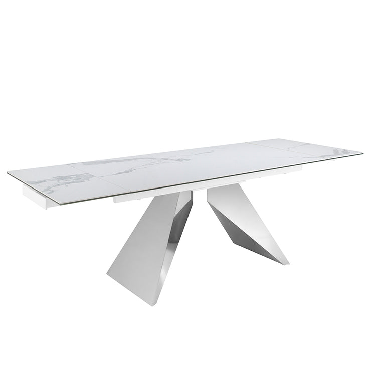 Rectangular porcelain marble extending dining table - Angel Cerdá