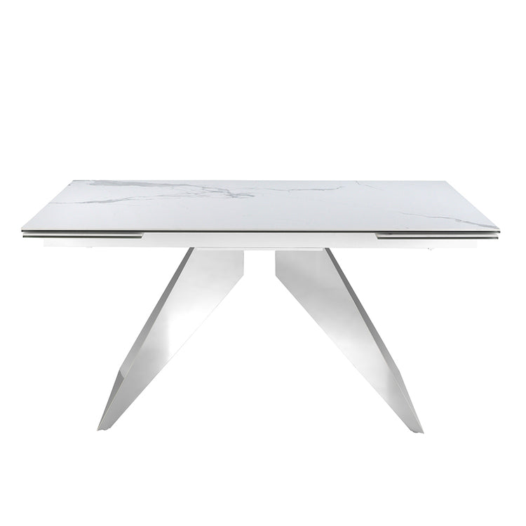 Rectangular porcelain marble extending dining table - Angel Cerdá