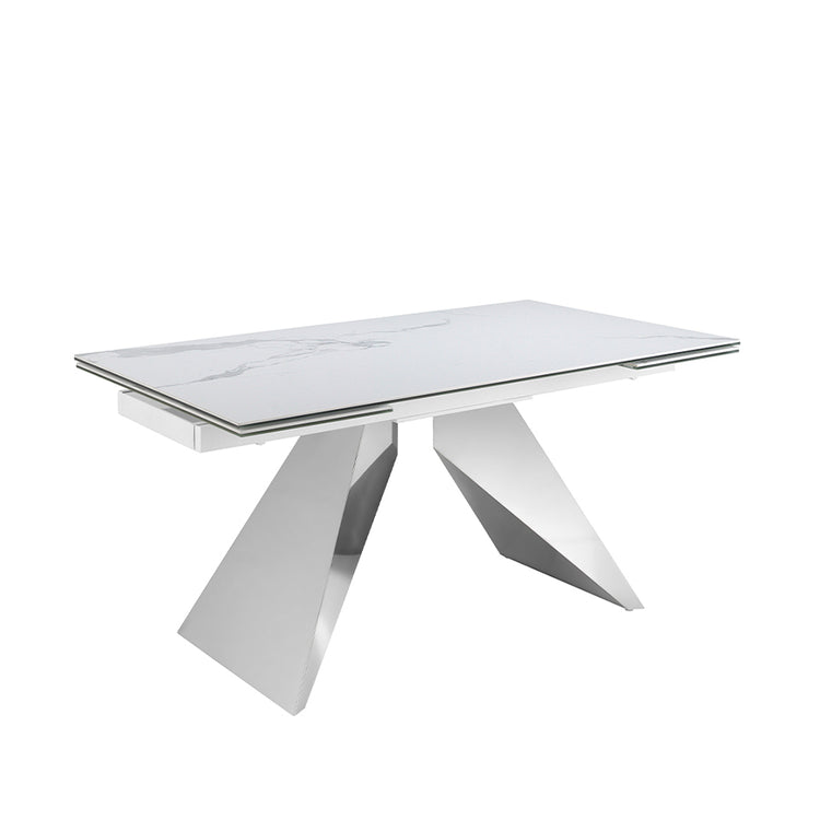 Rectangular porcelain marble extending dining table - Angel Cerdá