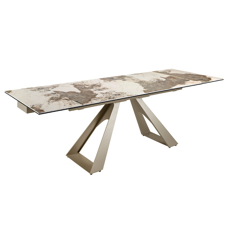 Rectangular porcelain marble extending dining table - Angel Cerdá