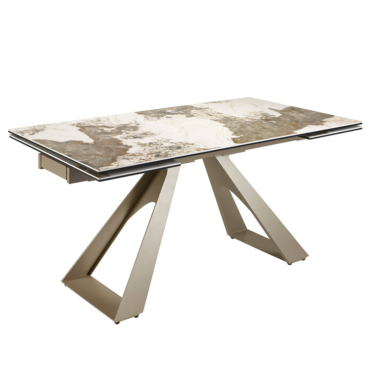 Rectangular porcelain marble extending dining table - Angel Cerdá