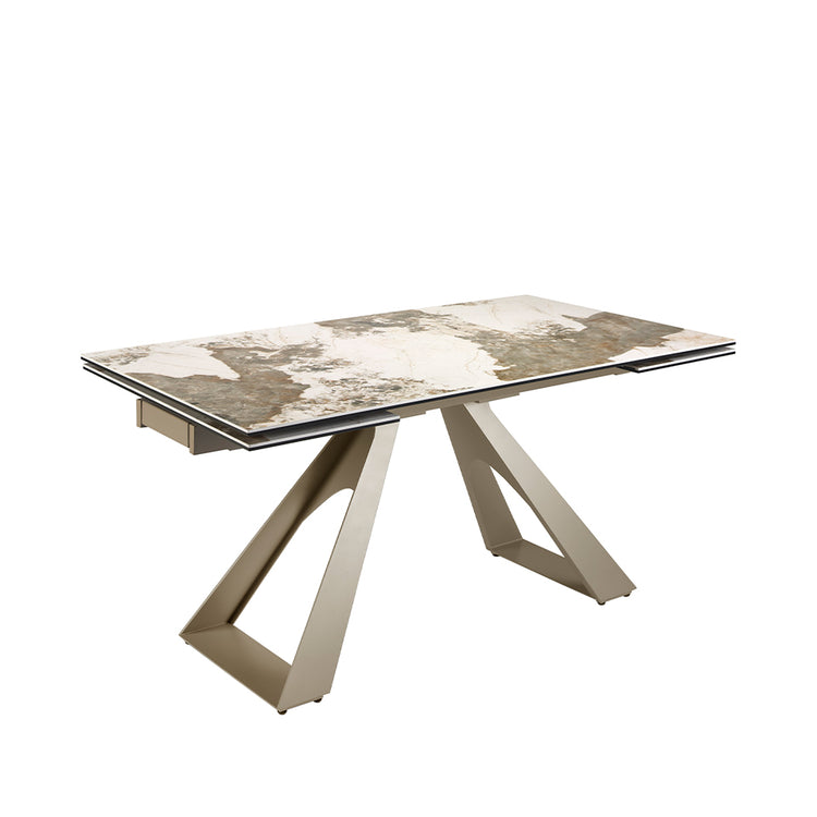 Rectangular porcelain marble extending dining table - Angel Cerdá