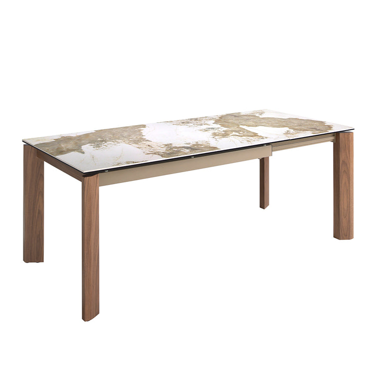 Rectangular porcelain marble extending dining table - Angel Cerdá