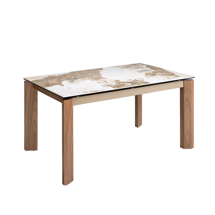 Rectangular porcelain marble extending dining table - Angel Cerdá