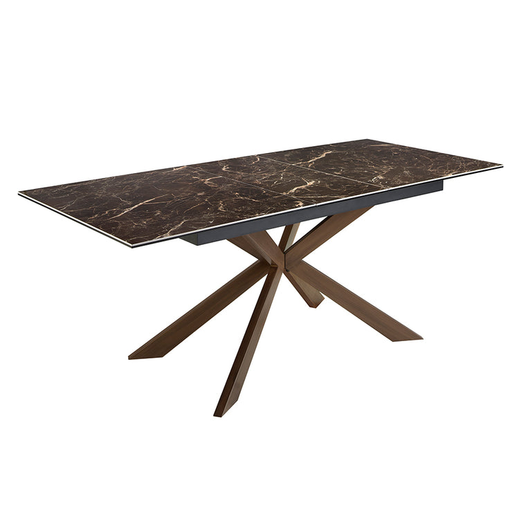 Rectangular porcelain marble extending dining table - Angel Cerdá