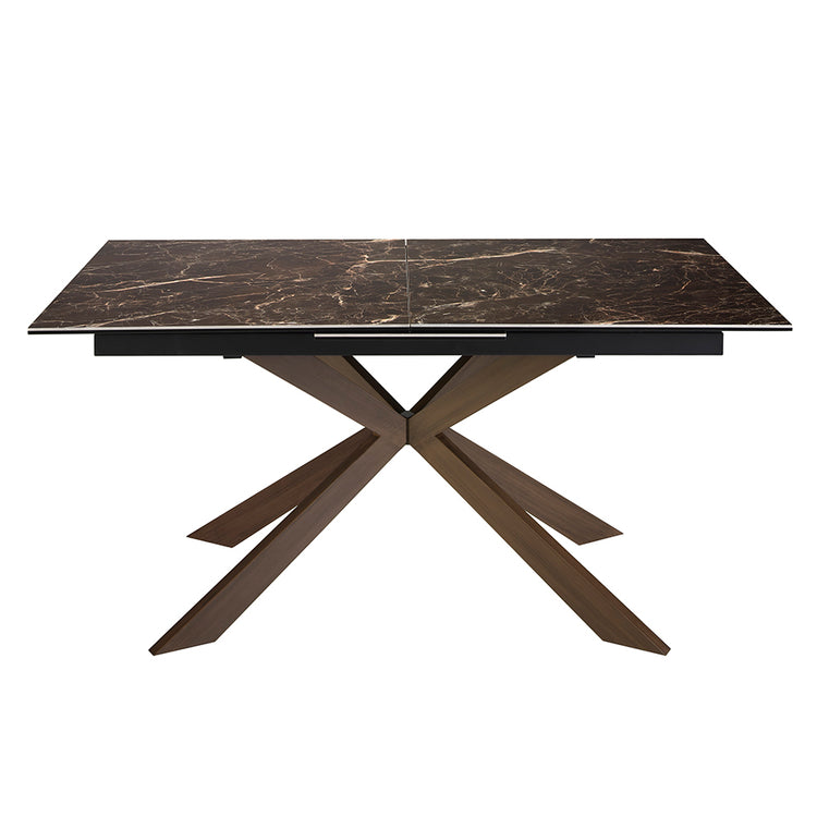 Rectangular porcelain marble extending dining table - Angel Cerdá