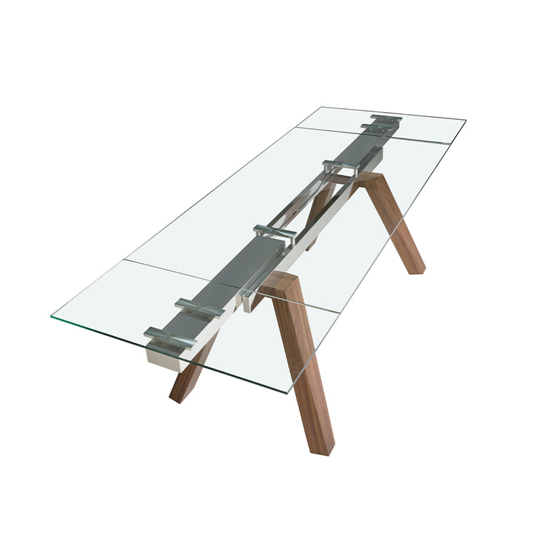 Extendable glass dining table - Angel Cerdá