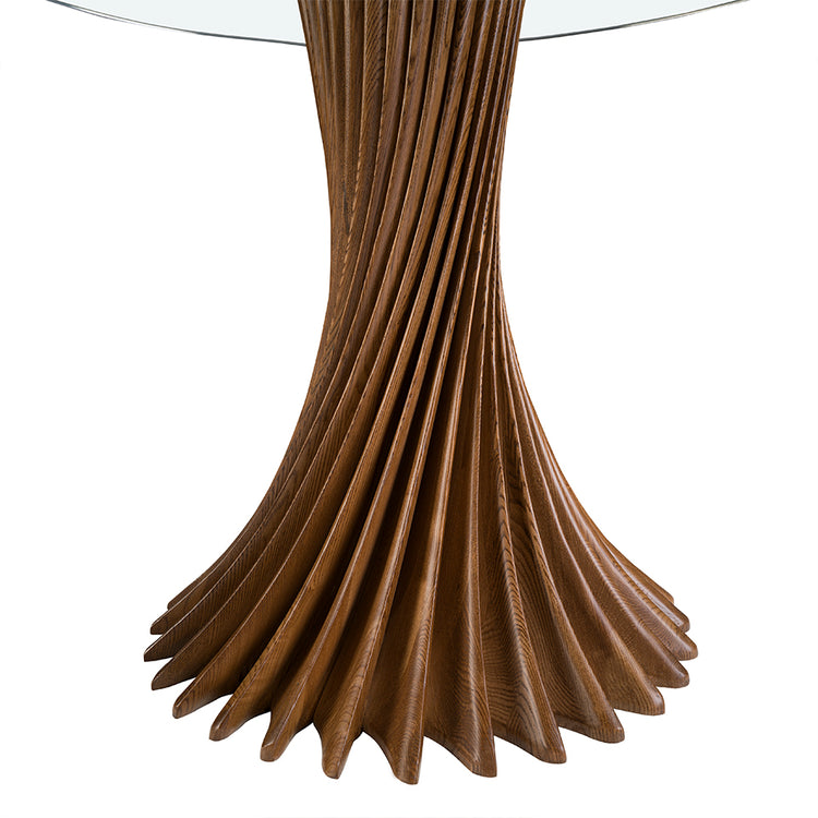 Round tempered glass dining table - Angel Cerdá