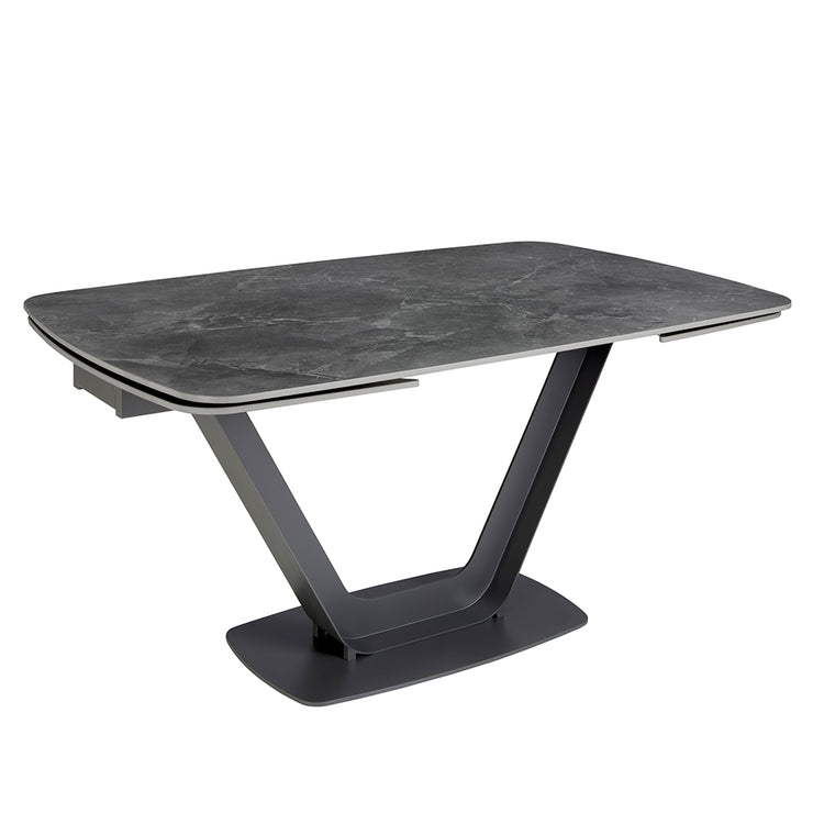 Oval Barrel porcelain marble extending dining table - Angel Cerdá