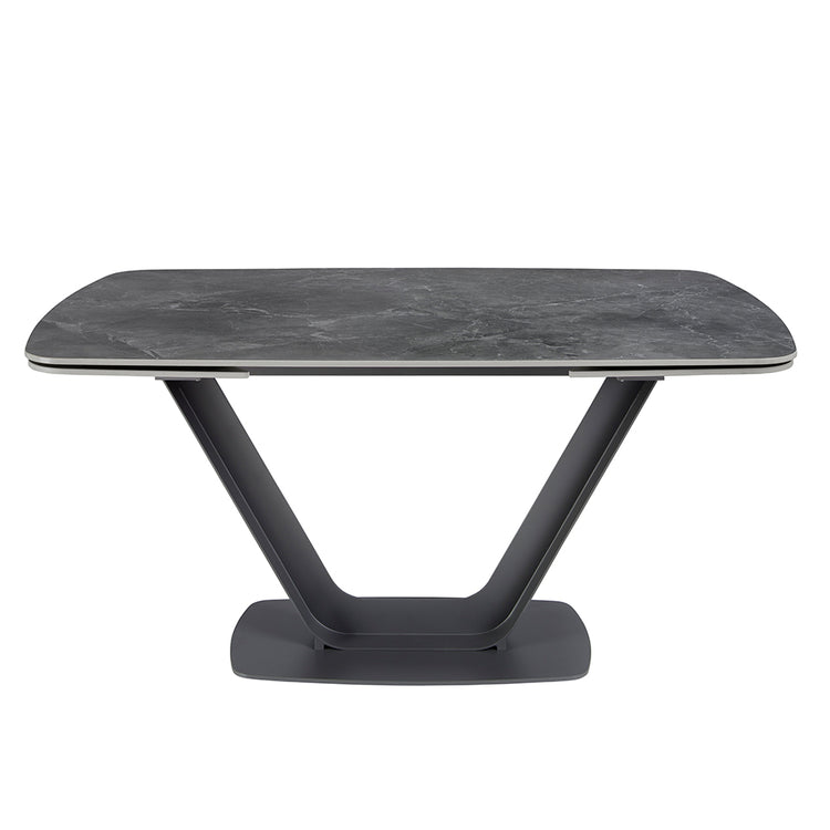 Oval Barrel porcelain marble extending dining table - Angel Cerdá