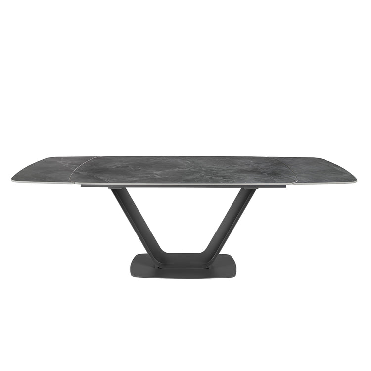 Oval Barrel porcelain marble extending dining table - Angel Cerdá