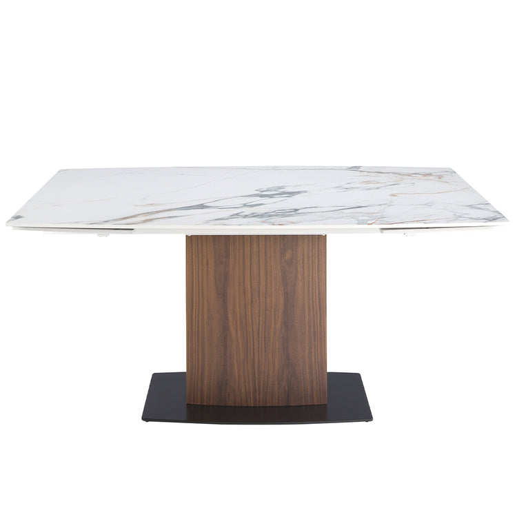 Oval Barrel porcelain marble extending dining table - Angel Cerdá