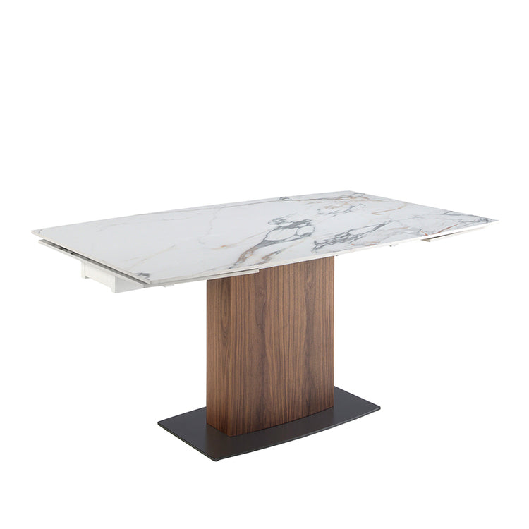 Oval Barrel porcelain marble extending dining table - Angel Cerdá