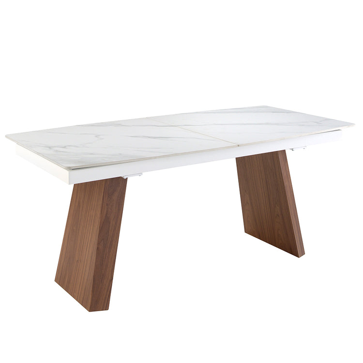 Oval Barrel porcelain marble extending dining table - Angel Cerdá