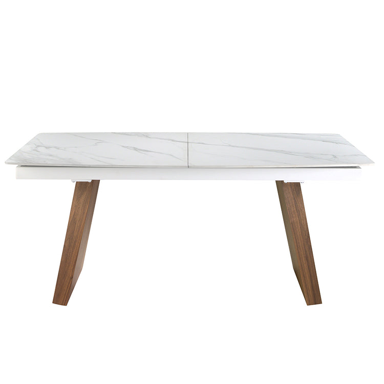 Oval Barrel porcelain marble extending dining table - Angel Cerdá