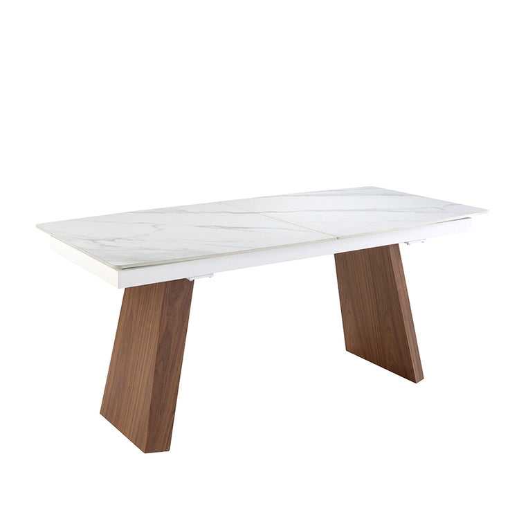 Oval Barrel porcelain marble extending dining table - Angel Cerdá