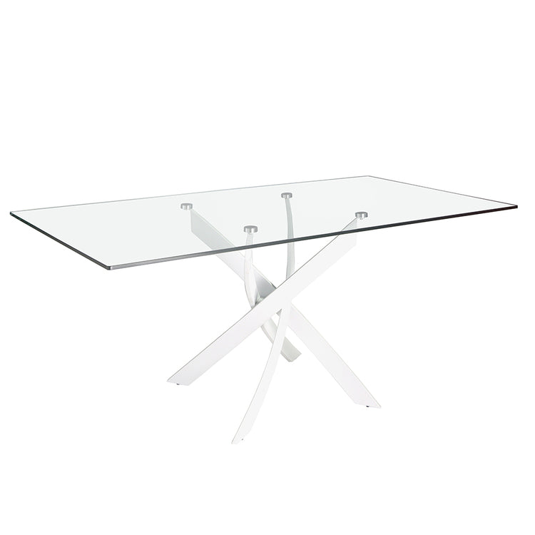 Rectangular glass dining table-Angel Cerdá