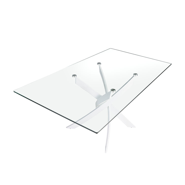 Rectangular glass dining table-Angel Cerdá