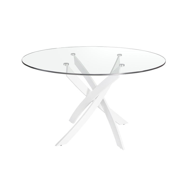 Round glass dining table-Angel Cerdá