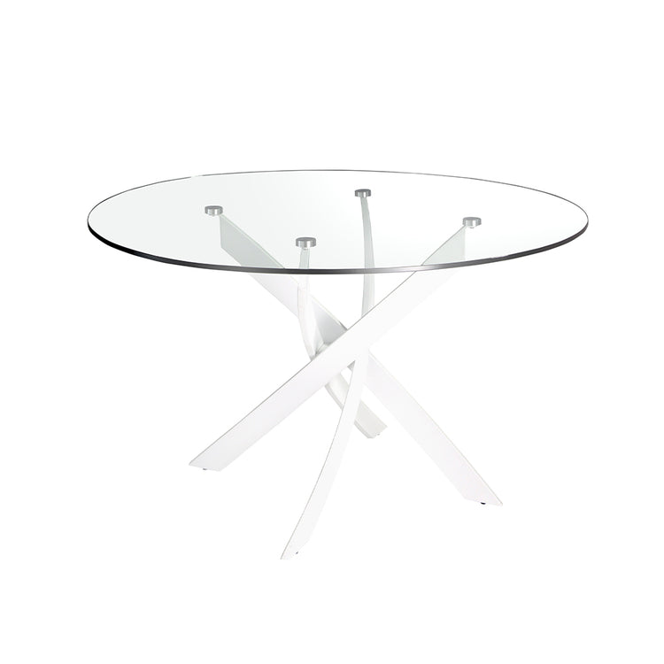 Round glass dining table-Angel Cerdá