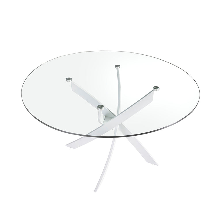 Round glass dining table-Angel Cerdá