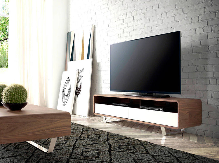 Walnut-veneered wooden TV furniture - Angel Cerdá S.L