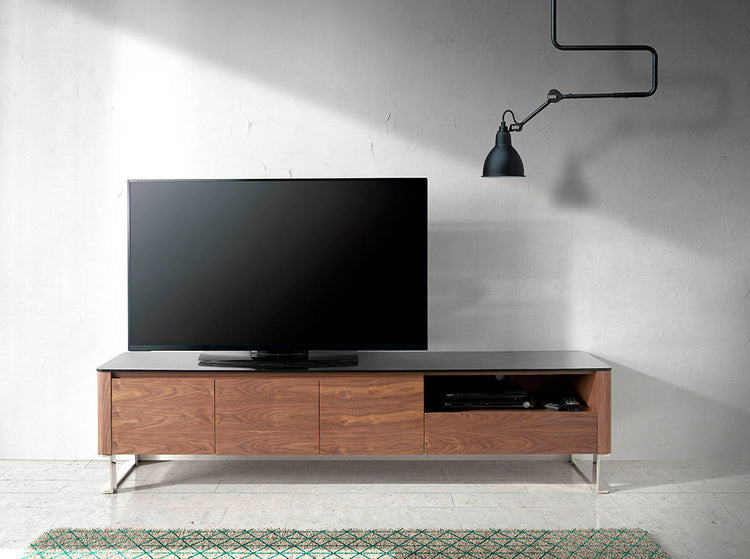 Walnut-veneered wooden TV furniture - Angel Cerdá S.L